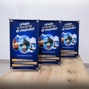 mini araña, mini araña publicitaria, Pendon hablador Mini Araña, mini arañas en bogota, portapendon araña mini, Mini Portabanners Araña