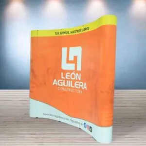 Backing Pop Up Curvo Constructora León Aguilar