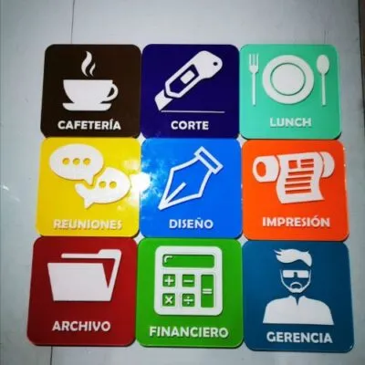 Aviso acrilico 3D